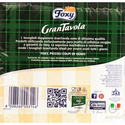 FOXY GRAN TAVOLA SCOZZESI 33X33