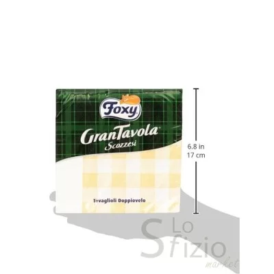 FOXY GRAN TAVOLA TARTAN NAPKINS 33X33