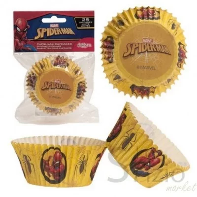 DEKORA SPIDERMAN CUPCAKE CASES 25 PCS