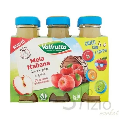 VALFRUTTA APPLE JUICE 6X125ML