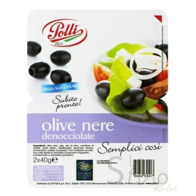 POLLI BLACK OLIVES 80GR