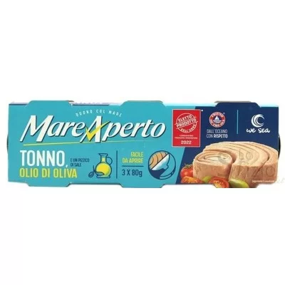 MARE APERTO TUNA IN OLIVE OIL 3X70G