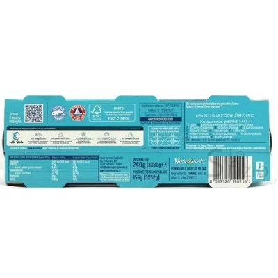 MARE APERTO TONNO ALL'OLIO D'OLIVA 3X70GR
