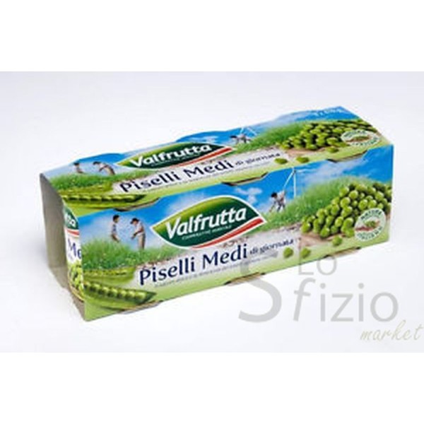 VALFRUTTA PISELLI MEDI LATTINA 3X410GR