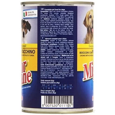 Miglior Cane Chicken and Turkey Morsels 405g