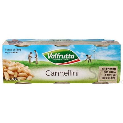 VALFRUTTA FAGIOLI CANNELLINI LATTINA 3X400GR