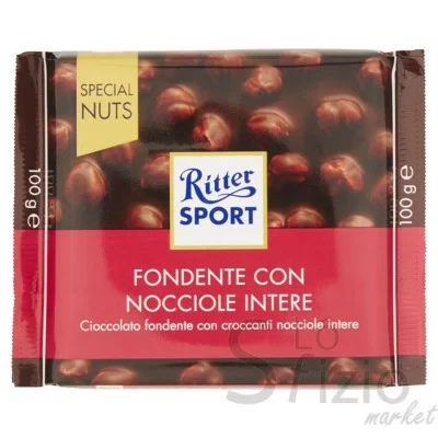 RITTER SPORT CIOCCOLATA FONDENTE CON NOCCIOLE 100G - Home, Alimentari, Cioccolata e Snack dolci