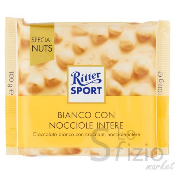 RITTER SPORT CIOCCOLATO BIANCO CON NOCCIOLE 100GR