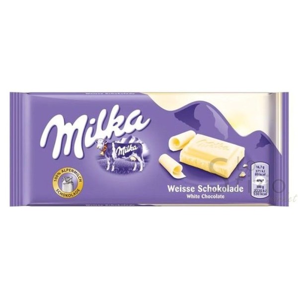 MILKA CIOCCOLATA TAVOLETTA BIANCO 90GR