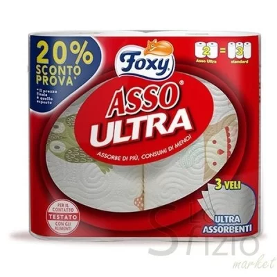 Foxy Asso Ultra Paper Towels 2 Rolls