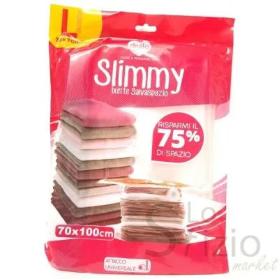 DEALO SLIMMY BUSTA SALVASPAZIO L 70X100CM - Home, Detergenza, Accessori pulizia Casa, Plastica, Sacchi Alimenti Indumenti