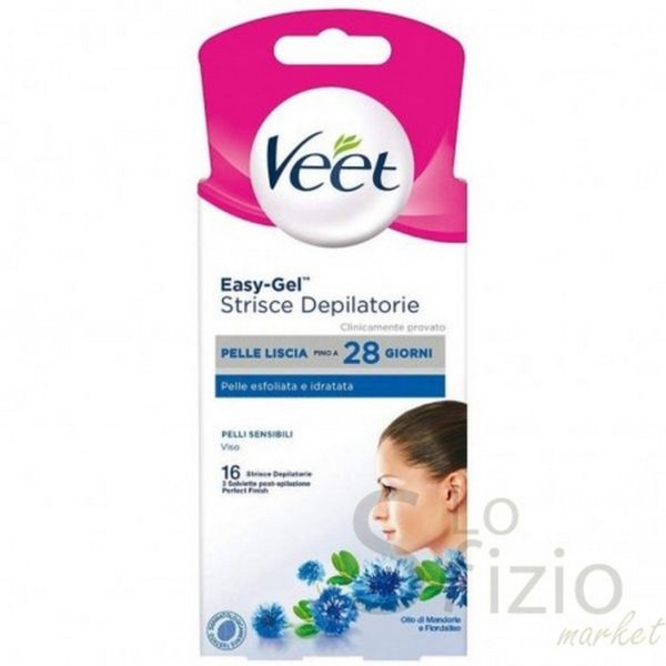 VEET STRISCE DEPILATORIE VISO PEL SENSIBILI 16PZ