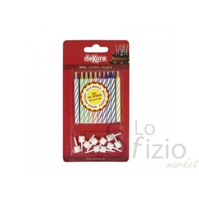 DEKORA CANDELINE MAGICHE 10PZ - Home, Casa, Ingredienti per Dolci, Ceri e Candele