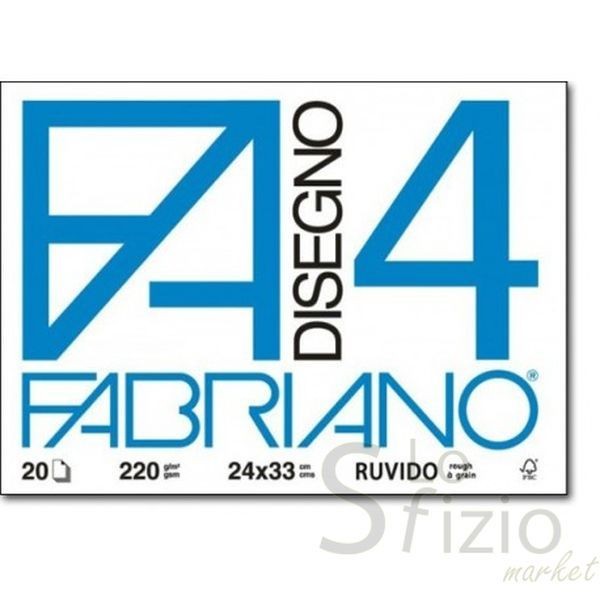 FABRIANO ALBUM F 4 RUVIDO 24 X 33  20 FOGLI