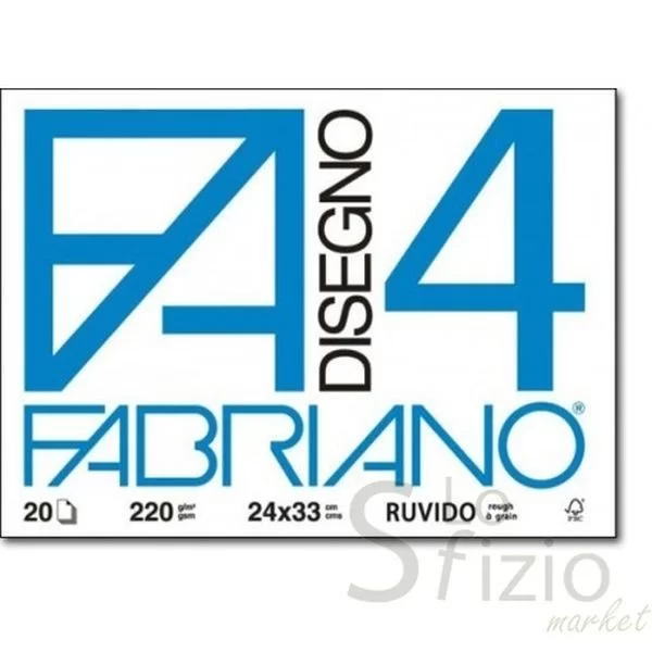 FABRIANO ALBUM F 4 RUVIDO 24 X 33  20 FOGLI