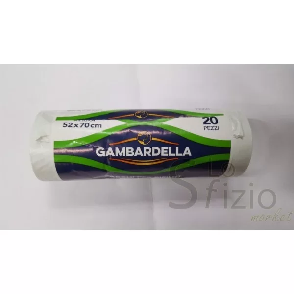 Gambardella White Refuse Sacks 52x70cm - 20 Pieces