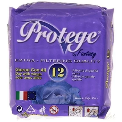 PROTEGE DAY SANITARY PADS WITH WINGS X12 VIOLET