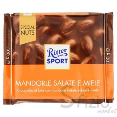 RITTER SPORT CIOCCO MANDORLE SALATE E MIELE 100GR - Home, Alimentari, Epifania, Cioccolata e Snack dolci