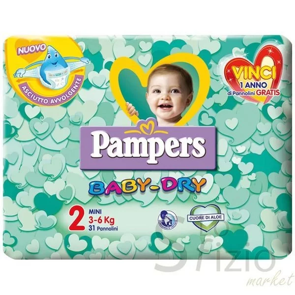 PAMPERS BABY DRY PANNOLINI 2 3-6KG X25