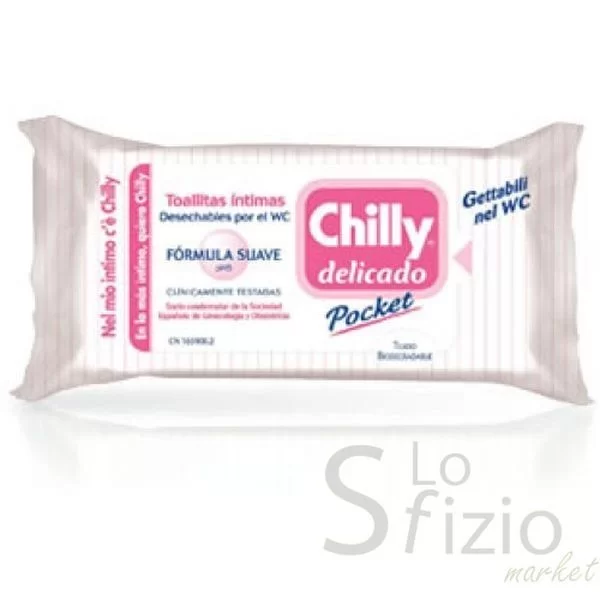 Chilly Delicato Pocket Intimate Wipes x12