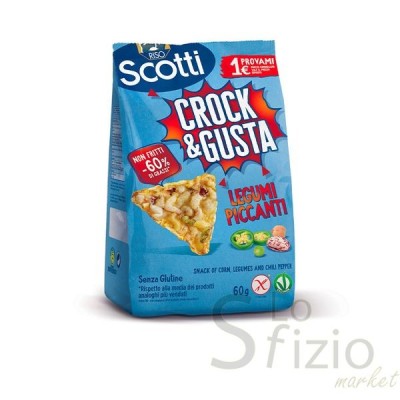 SCOTTI CROCK E GUSTA LEGUMI PICCANTI 60GR - Home, Alimentari, Prodotti Salutari, Senza Glutine, Patatine e Snack salati
