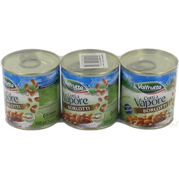 VALFRUTTA BORLOTTI BEANS 3X160G