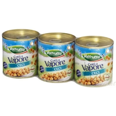 VALFRUTTA CECI COTTI A VAPORE 3X150GR - Home, Legumi in scatola