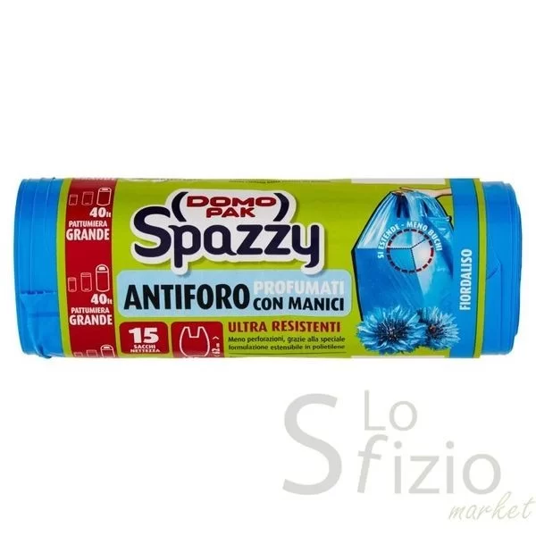 Domopak Spazzy Anti-Puncture Garbage Bags 55x62cm 40L 15pcs