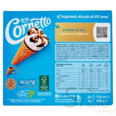 Algida Cornetto Classico 6x75g