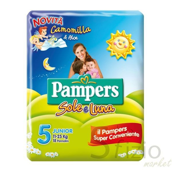 PAMPERS SOLE E LUNA PANNOLINI JUNIOR 5 11-25 X17