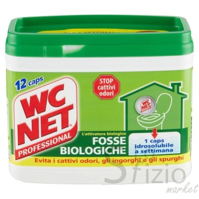 WC NET FOSSE BIOLOGICHE X12 BUSTINE 216GR - Home, Detergenza, Detersivi pulizia Casa, Alcool Candeggina Ammoniaca, Anticalcare