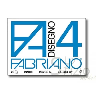 Fabriano Drawing Pad F4 Smooth 20 Sheets 24x33 cm