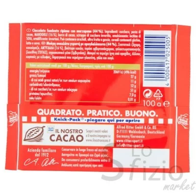 RITTER SPORT MARZAPANE 100GR - Home, Alimentari, Cioccolata e Snack dolci