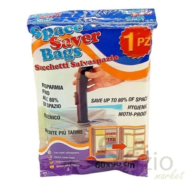 Retractable Space-Saving Vacuum Bag 60 x 90 cm