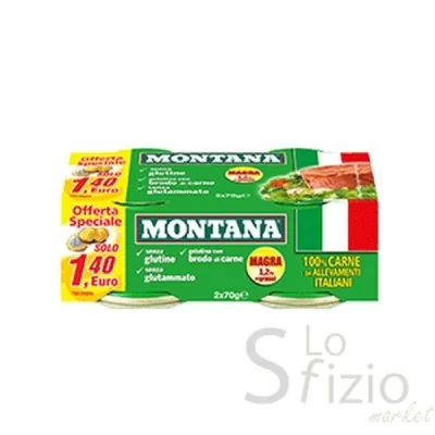 MONTANA CARNE IN GELATINA 2X70GR - Home, Alimentari, Carne Pesce in scatola, Carne in scatola