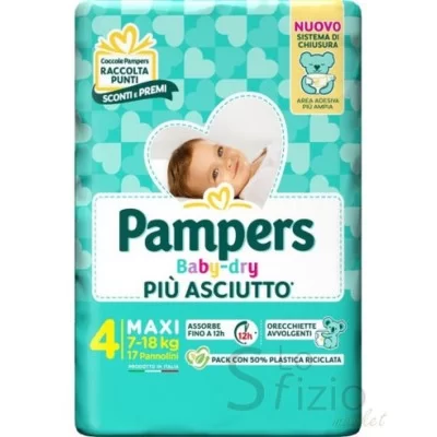 Pampers Baby-Dry Maxi Size 4 (7-18kg) - 17 Diapers