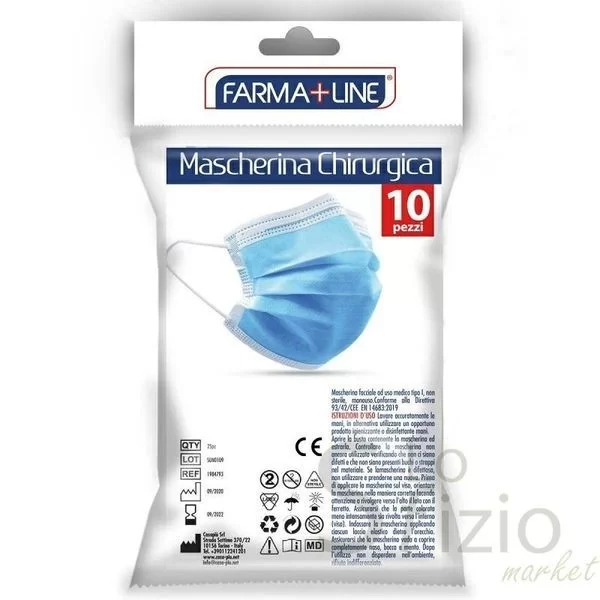 FARMALINE DISPOSABLE FACE MASK 10PCS