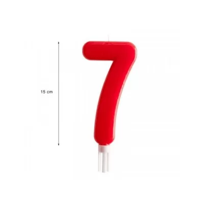 DEKORA GIANT NUMBER 7 CANDLE 15CM
