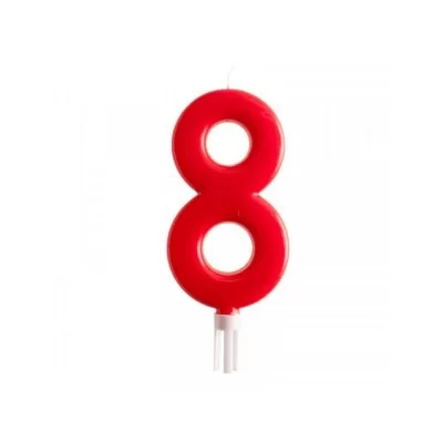 DEKORA GIANT CANDLE NUMBER 8 15CM
