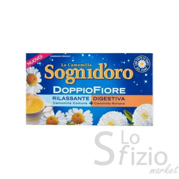 Sogni d'Oro Double Flower Chamomile Relaxing & Digestive 14 Bags