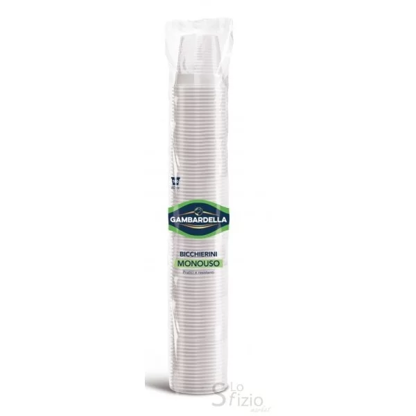 GAMBARDELLA PLASTIC CUPS 80CC X 100 PCS
