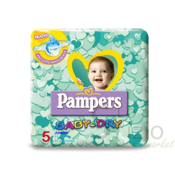 PAMPERS BABY DRY JUNIOR N°5 11-25KG 17PCS