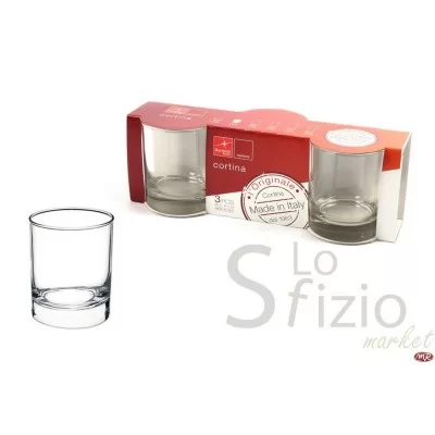 Bormioli Rocco Cortina Water Glasses 25cl - 3 Pieces