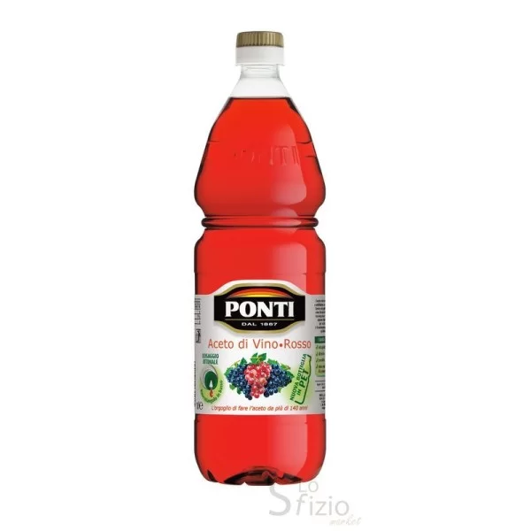 PONTI RED WINE VINEGAR PET 1L