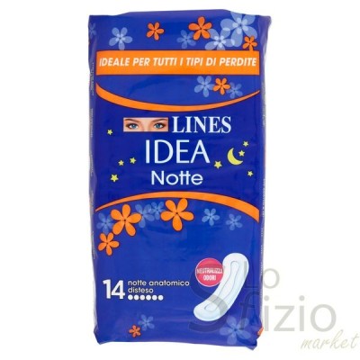 LINES IDEA NOTTE EXTRA LUNGO IPOALLERGENICO X14