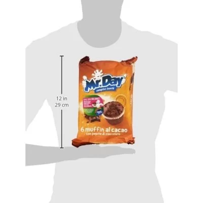 MR DAY MUFFIN CACAO CON PEPITE DI CIOCCOLATO 300GR - Home, Alimentari, Merendine, Prodotti Senza Lattosio