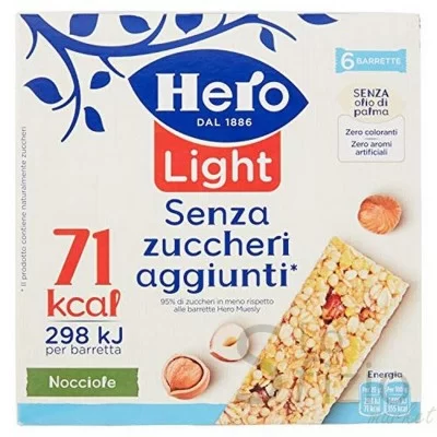 HERO MUESLEY BAR LIGHT HAZELNUTS 120G