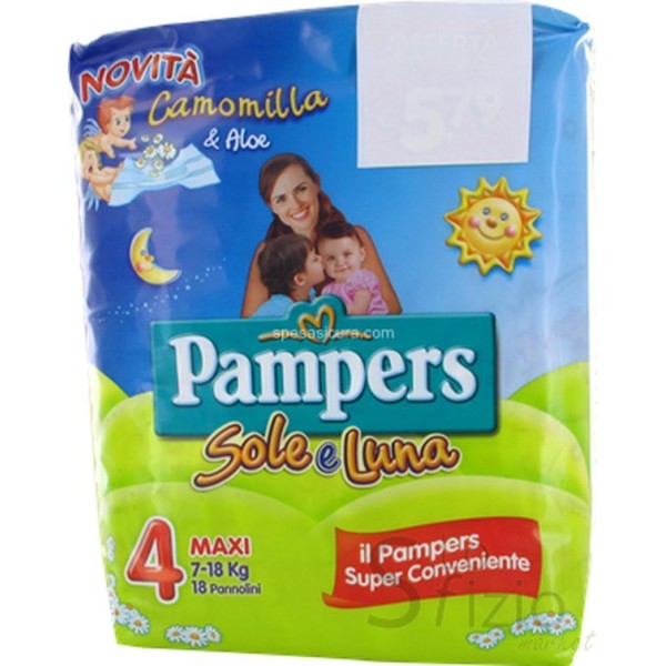 PAMPERS SOLE E LUNA 4 MAXI 7-18 X17PZ