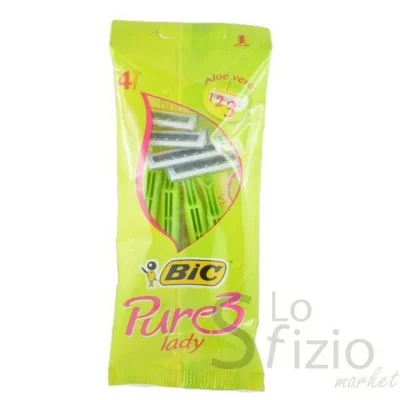 BIC PURE 3LAME LADY x4 - Home, Igiene Cura Persona, Prodotti per Depilazione, Prodotti per Rasatura, Rasoi