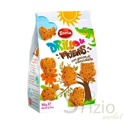 DORIA BISCOTTI DRILLO & FRIENDS GOCCE CIOCC 350GR